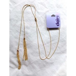SALE 3 for $15 Claire’s Gold Tassel Necklace